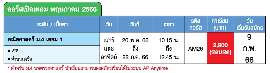 สด คณิต ม.4