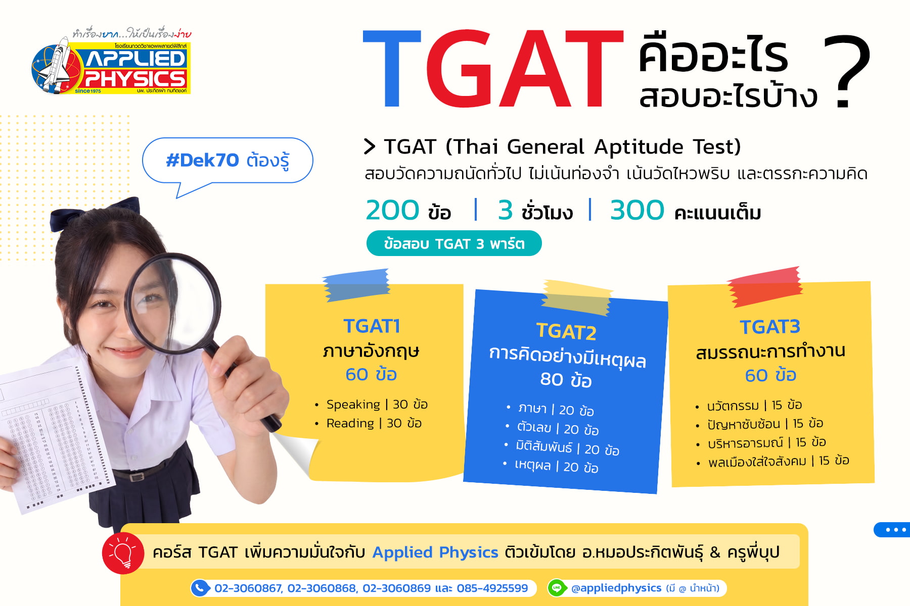 TGAT คืออะไร มีกี่พาร์ต สอบอะไรบ้าง